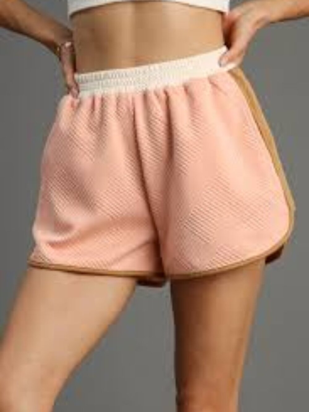 B139 Umgee Throwback Colorblack Quilted Summer Shorts Pink NEW
